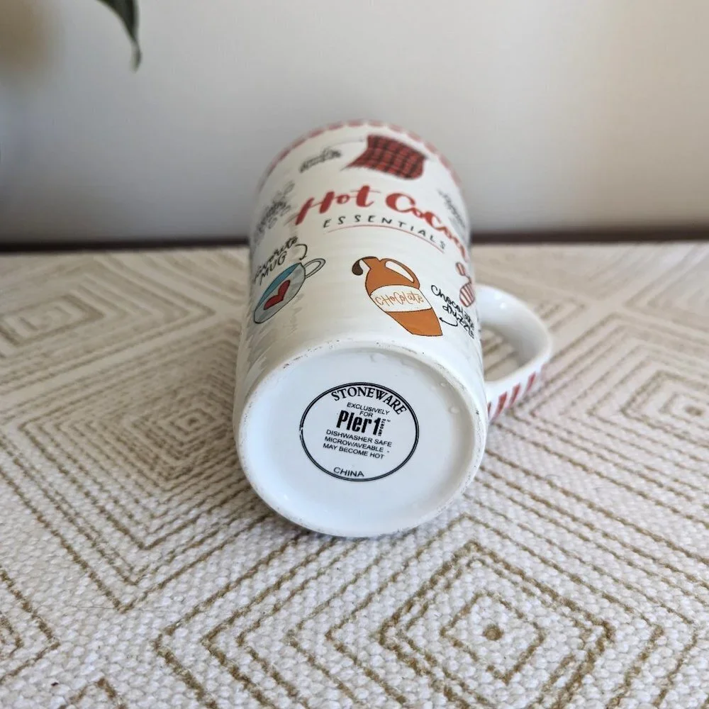 Pier‎ 1 Hot Cocoa/Coffee Mug Holiday 16oz